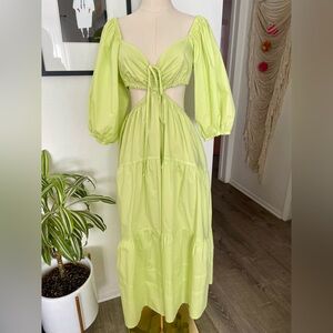NICHOLAS Lime Long Sleeve Dress 4